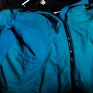 Lands end coat zip up hooded